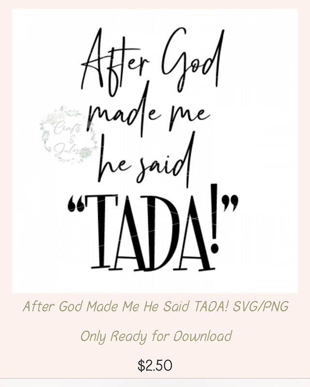 CraftsAndJules's tweet photo. 🥰😍 “So God creates man in his own image” #AfterGodMadeMeHeSaid #Tada (Link in bio). Buy the #SVG to make something yourself or order a special something using one of our designs
🙏🏼
🌟
#ReligiousSVG #FaithSVG #SVGFiles #SVG #FacebookGroup #CraftsAndJulesSVGs #CustomSVG #EtsySh… https://t.co/DwwibFpSPS