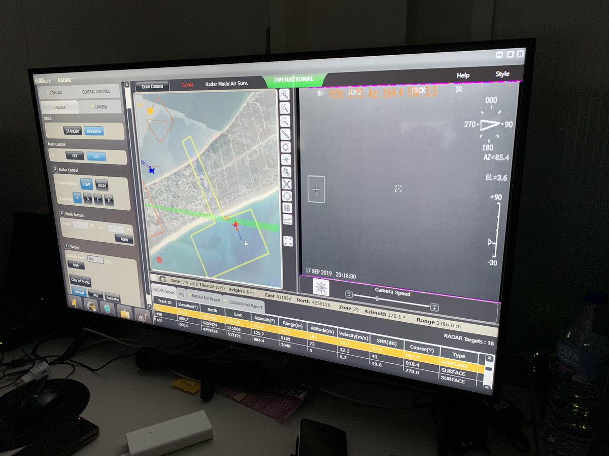 RNNavyX's tweet photo. @ILAerospaceIAI Elta have provided a C-UAS system with short range defence radar, capable of tracking, locking and identifying surface and air targets. At #REPMUS19 they have successfully identified and tracked the friendly UAS at a range of 3.5km.
#ForceForPeace https://t.co/9ZEBenY2XX
