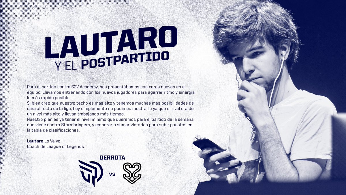 PushingGaming's tweet image. Hoy las cosas por @EASspain no nos han salido de la mejor manera 😓

Os traemos a #LautaroYElPostPartido que nos habla de la derrota de esta tarde frente un gran @S2Vesports #Academy 🤗

#GoPushing 💙