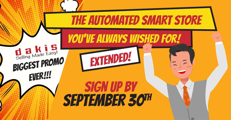 We extended the Biggest Promo Ever until September 30th!

Get an Automated Smart Store so that you too may experience retail bliss! Find out more ⇒ tinyurl.com/y4fb3jf2

#ecommerce #webstore #pointofsale #onlineprinting #shoplocal #Website #automation #retail #bliss #success