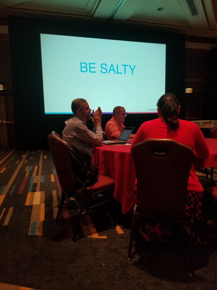 TeachKaminski's tweet photo. BE SALTY
Meaning: Stop the excuse that you can lead a horse to water but you cant make them drink it. Statements true, but you add a salt lick that will make them thirsty. Wisdom from @ManuelScott during #iatd19 #education #edchat https://t.co/ELV7drK3dA