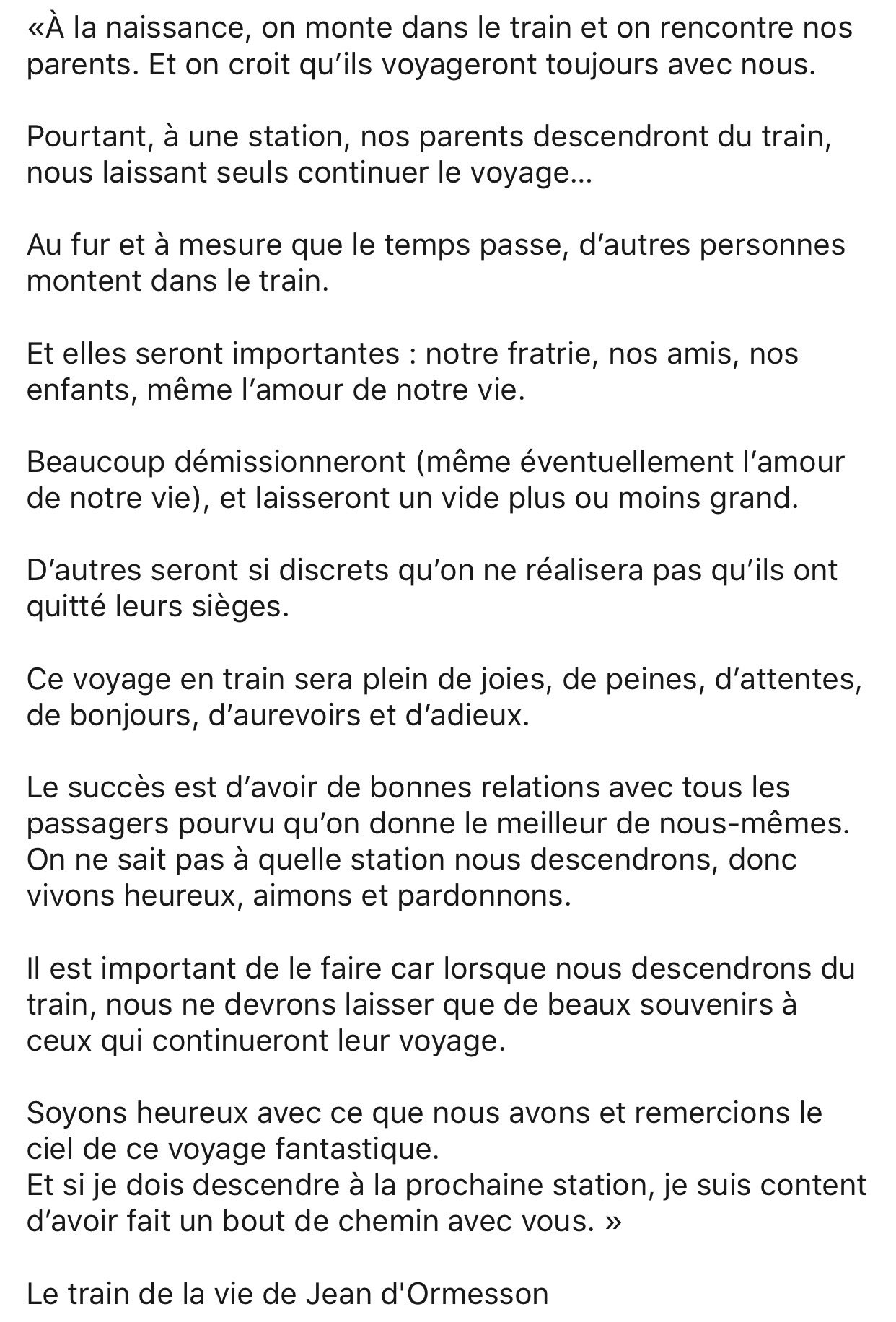Le Train De Ma Vie Jean Dormesson Texte MDLP ن⚜ on Twitter: "Le train de la vie. Jean d’Ormesson https://t.co