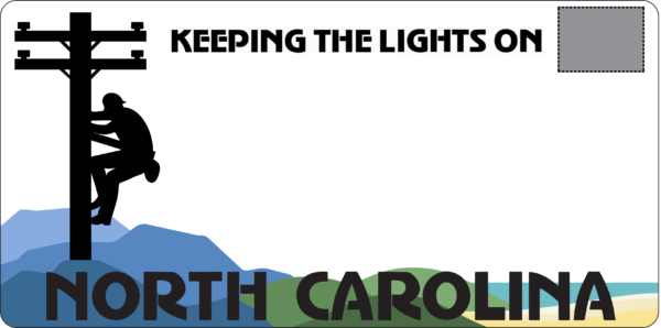 ElectriCitiesNC's tweet photo. Great news: the #KeepingTheLightsOn License Plate supporting the NC Jaycee Burn Center is a reality! This plate celebrates those who work tirelessly to keep our lights on. ๐ธ: #NCPublicPower #LexUtil lineworkers Jimmy Futrell and Caleb Miller @CityofLexington #linelife https://t.co/iVfUst0szx