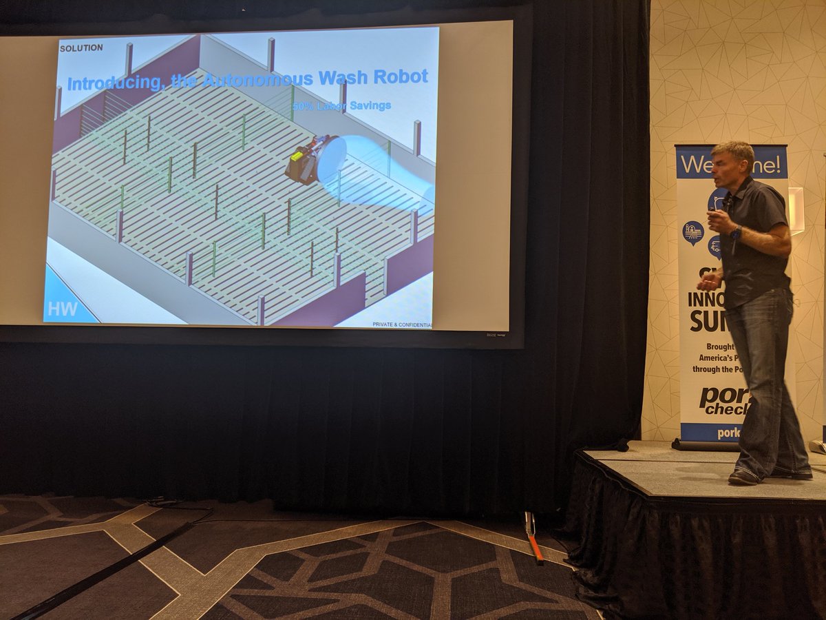"Who wants to do a crappy job?". <a href="/hogwash/">222</a> CEO Scott is building an autonomous robot to clean hog houses. <a href="/PorkCheckoff/">PorkCheckoff</a> #swineinnovation