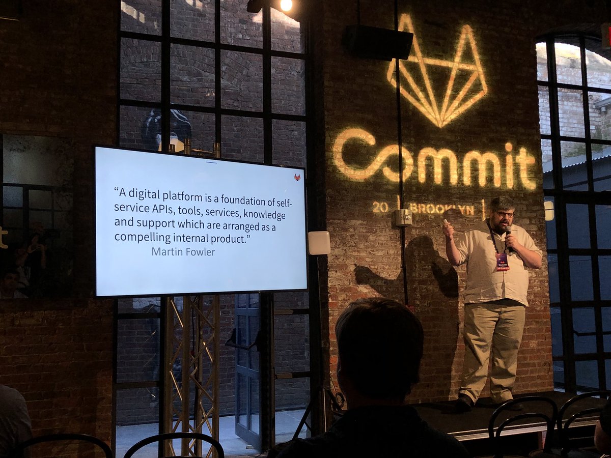 arieljatib's tweet image. . @ThatMightBePaul talking platforms and cloud-native at #GitLabCommit - always a treat.