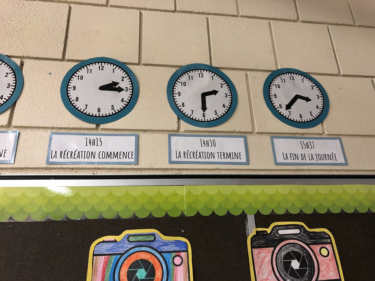MmeCorbin's tweet photo. Mme, quelle heure a-t-il ? Wrapping up our math unit on polygones and getting ready for a revision on telling time. #frimm @CentennialSchoo @RegPublicSchool https://t.co/mUBKpsAEL5