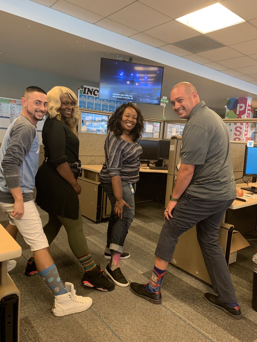 #coolsockday with <a href="/CerritosPride/">Cerritos Pride</a> and <a href="/NeinaPrice/">Neina Price</a> @JosephKummerow <a href="/SBBohanan/">Sebrina Bohanan</a> #att #superman #havingfunatwork