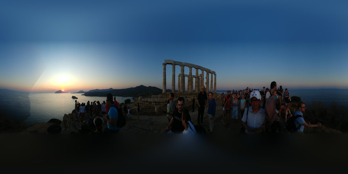 andreasion's tweet photo. Panoramic view of Cape Sounio and the Temple of Poseidon and an amazing sunset, with other friends from ESH Summer School 2019! #ESHalumni https://t.co/BCtcLIctUi