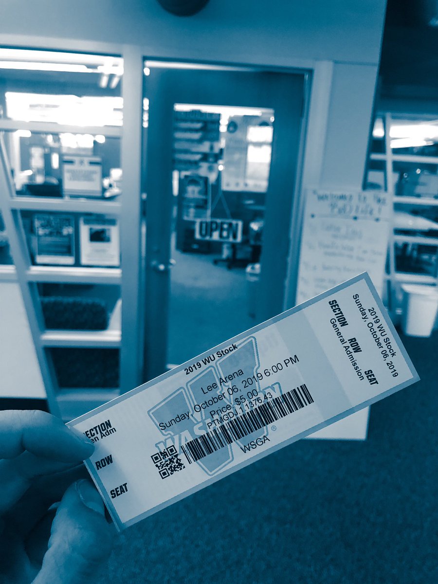 WASHBURN UNIVERSITY STUDENTS: Tickets are now available in the Office of Student Involvement and Development! 😍Get your tickets from the office in the Union Underground 8-5 or online here 👉 bit.ly/wustock2019