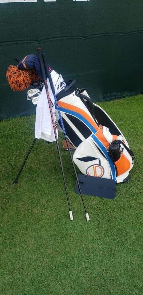 Jason Dufner picking up his new SuperSpeed set at this week’s Sanderson Farms Championship.
