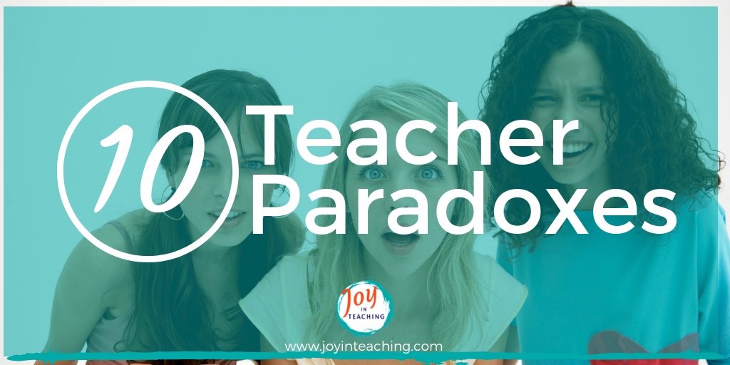 Do you ever feel like everything we do as educators is just contradicting what we are trying to do? 
Does that even make sense? 🤷‍♀️
joyinteaching.com/paradoxes-of-t…
Check out this article on called '10 Teacher Paradoxes'. 
#joyinteaching #savetheteachers #edchat #TeacherTuesday