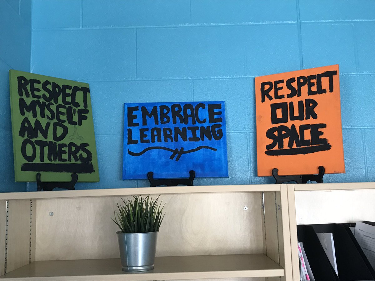 We’ve created artifacts with our three statements for learning and respect.  They are posted to remind us of our responsibilities as learners.  @MSBhullarCBE #embracelearning