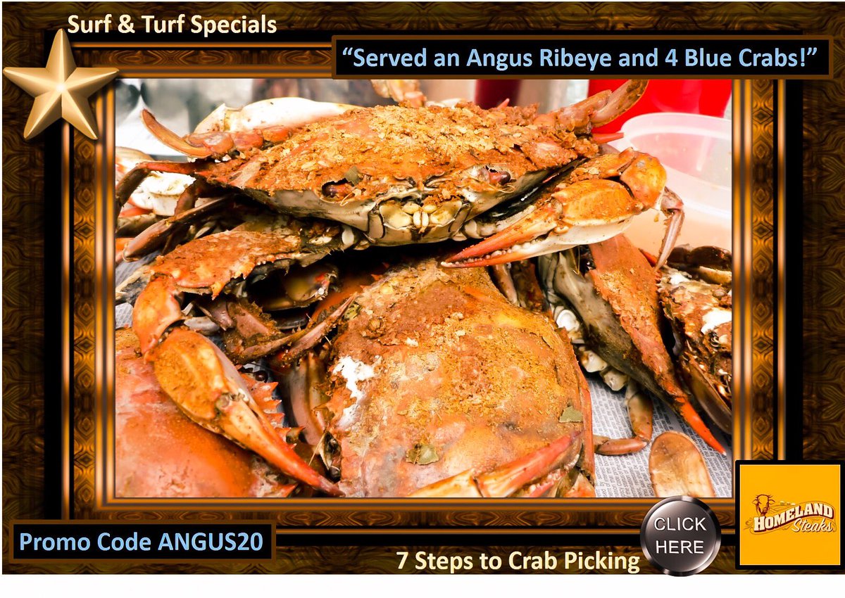 SteaksHomeland's tweet photo. 🦀Don’t get picky about crab picking! 

🥩Yes, Surf &amp; Turf in September simply satisfies, especially with code ANGUS20 when you save superbly on Choice Angus Beef and even Blue Crabs! *

Check out our entire online
🥩ANGUS20🥩
⬇️

https://t.co/3uUd2KTjEL

#Steakpromocode #Crabs https://t.co/IJM5AoUvLv