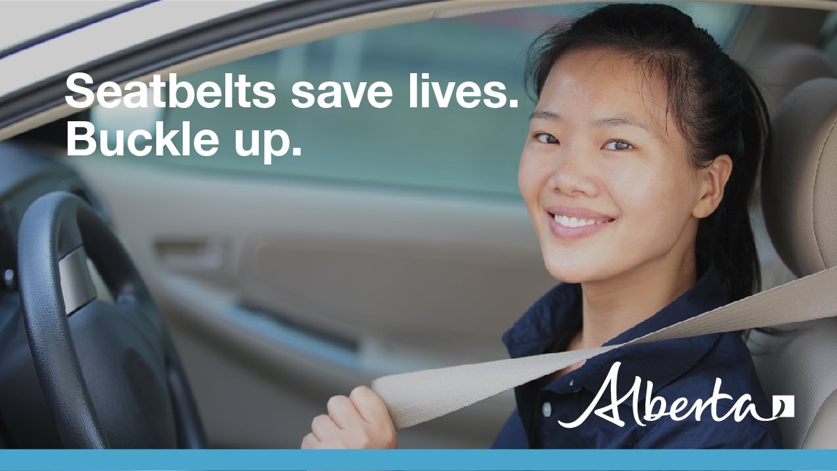 ABTransComm's tweet photo. In a collision, anyone not buckled up can increase the risk for others in the vehicle – they may hit something or someone inside the vehicle, becoming a lethal weapon in a crash! #BuckleUp #ABRoads https://t.co/gtrnaj04iC