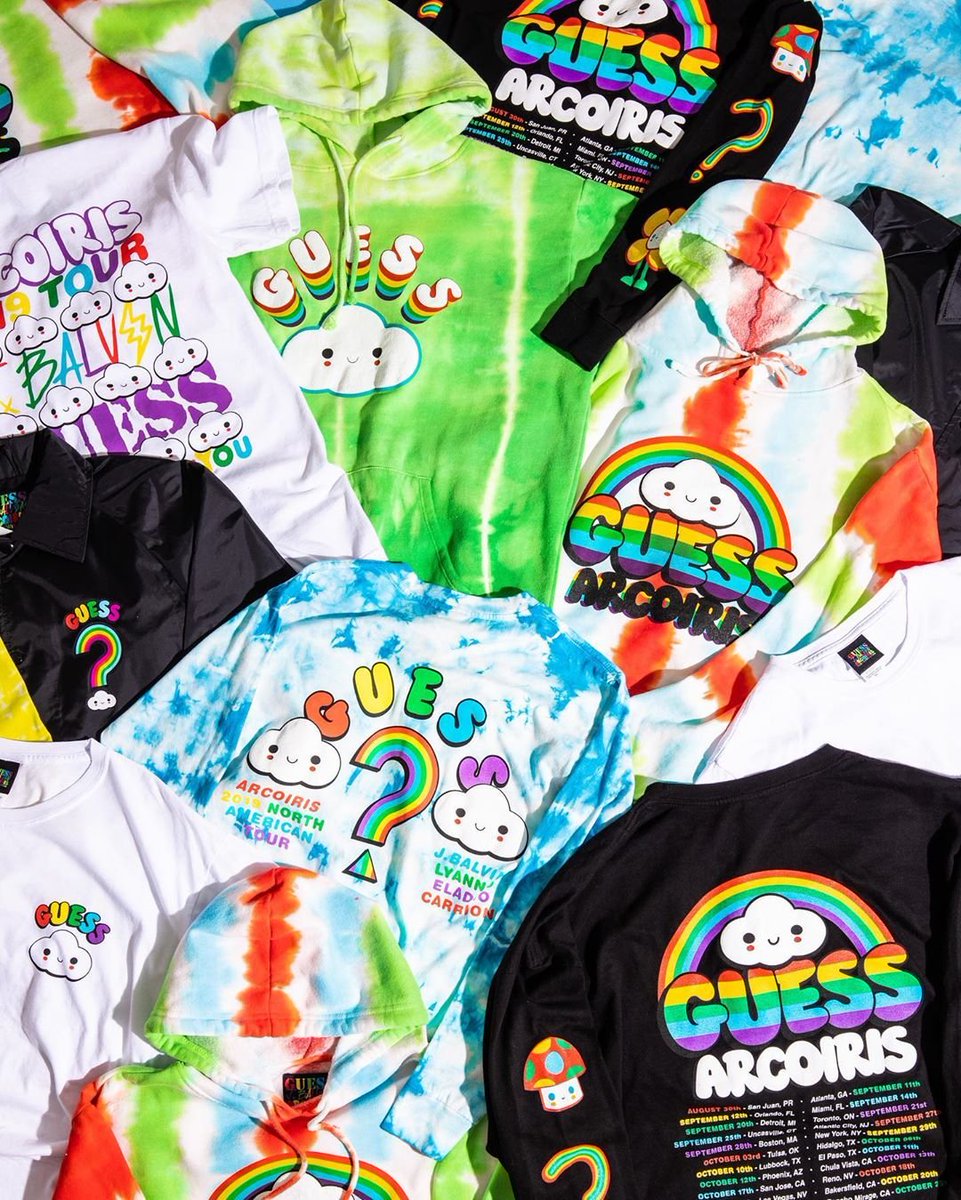 GUESS on X: Arcoíris de Vibras 🌈⚡️ The exclusive #GUESSxJBalvin capsule  with @FriendsWithYou is now available online. Limited quantities - cop  yours now at  #ArcoirisTour   / X