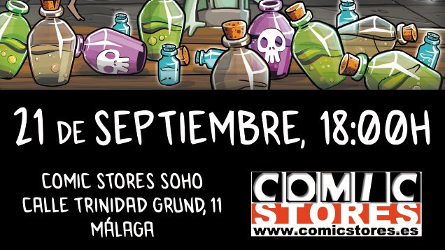 El próximo sábado, nueva oportunidad para pocionear con nuestros goblins. Será en @comicstores  Soho, en Málaga.

#MalTrago @rocketlemon