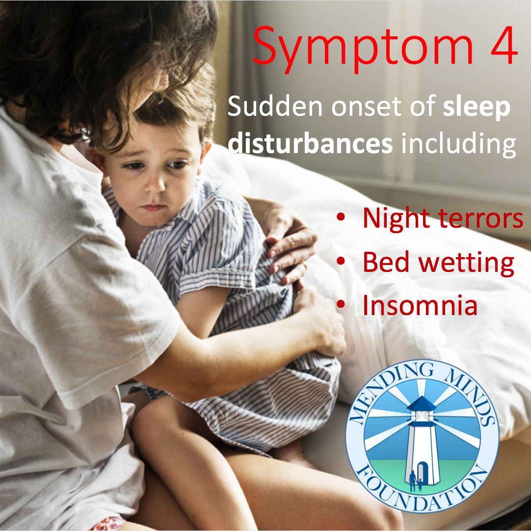 CPIND can also cause a sudden onset of sleep disturbances such as insomnia, night terrors, and bed wetting #pandasawareness #mendingminds