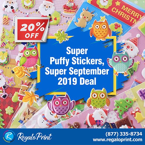 CarterGeorgee's tweet photo. Get amazing #puffy #stickers by @RegaloPrint on September discount offer. It is a huge offer of 20% just to #advertise your #business in an #affordable manner. Get them by clicking https://t.co/1erLV7AvMR here
#Printing #StickerPrinting #PuffySticker https://t.co/msUBn4tdqB