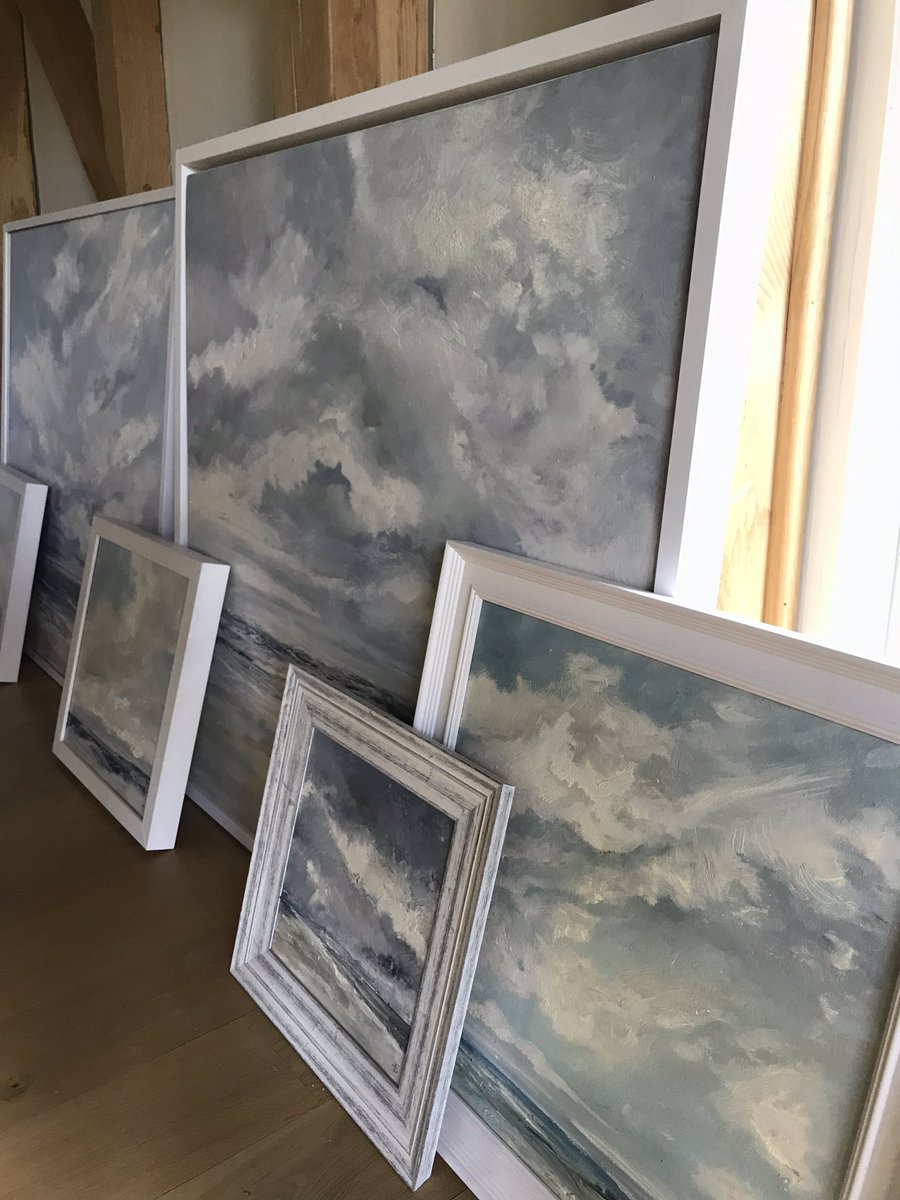 Framed and ready to go to new homes #emergingartists #seascapes