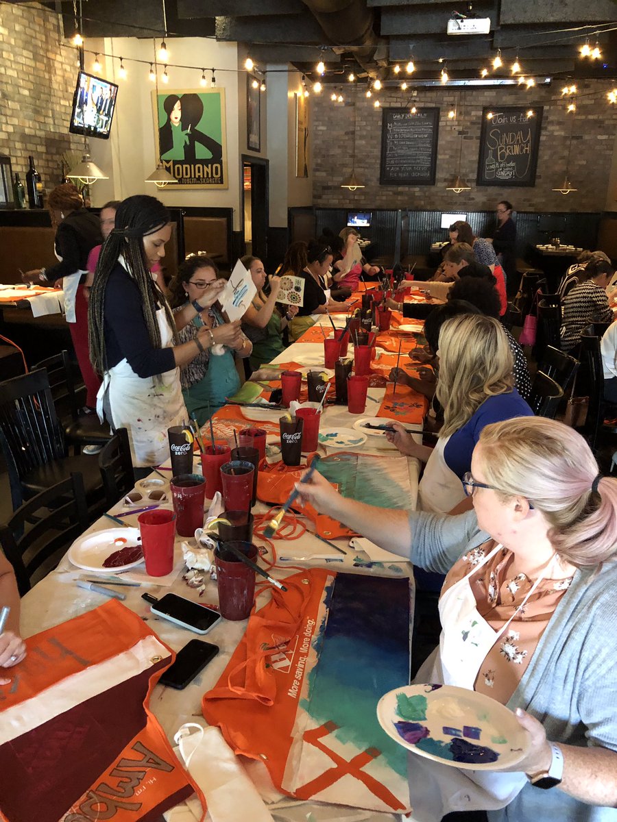 stjohn_c's tweet image. #OWL Networking Event was a success! Our aprons are originals! @debbiesmckinley @kelly_mayhall @THDCarly