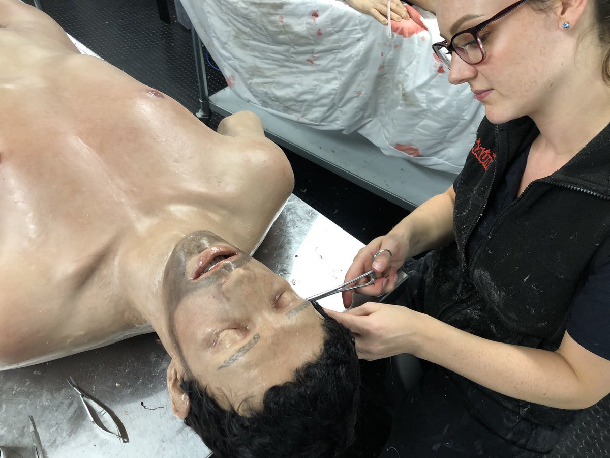 SIMBODIES's tweet photo. At Simbodies and Trauma FX we focus on creating medical manikins that look and feel lifelike and believable. 
Facial features, body and facial hair, skin textures and colouring. 

#simbodies #simulation #medical #trauma #teamtfx #hcsimweek2019 https://t.co/dL1yugAqG9