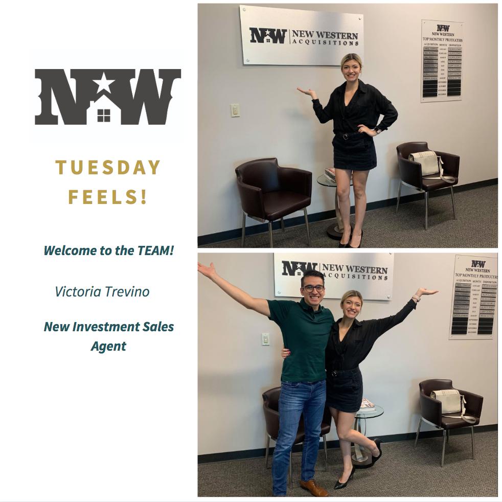 Our Team just keeps growing! Welcome to the NWA Family, Victoria Trevino! May you continue your growth with us a real estate investment agent. #TuesdayMood #dapper #HappyAgents #NWA #RealEstate