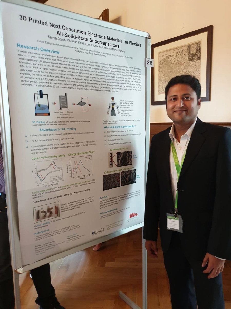 SiowwoonNg's tweet photo. During the CEITEC postdoc retreat, @FutureEnergyLab members, Christian spoke about part of our group research on electrochemical energy applications while Kalyan presented his research focus on #supercapacitors. Both are utilizing 3D printing technology and #TMDCs. https://t.co/DytVekhvki