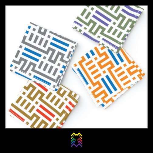 PMutation's tweet image. Amsterdam pattern designed by #PatternMutation.  #SpoonflowerFabric.  Cocktail Napkins made by #RoosteryHome.  spoonflower.com/profiles/patte….