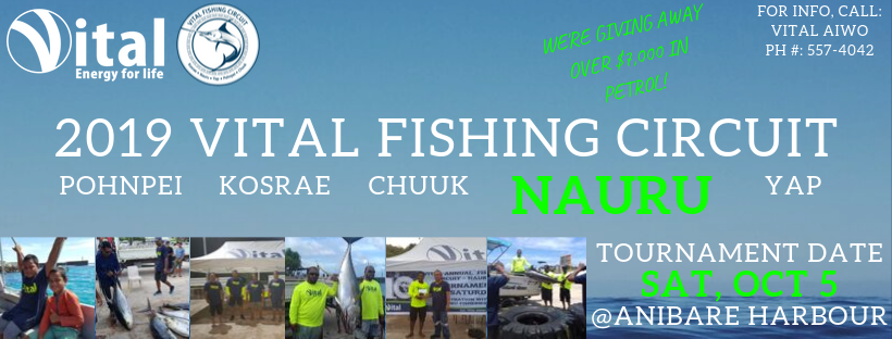 VitalEnergy2's tweet photo. #Yap and #Nauru, save the date: 10/5/19! The last two Vital Fishing Tournaments of the year! https://t.co/o4pJmKGRxq
