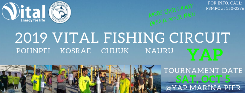 VitalEnergy2's tweet photo. #Yap and #Nauru, save the date: 10/5/19! The last two Vital Fishing Tournaments of the year! https://t.co/o4pJmKGRxq