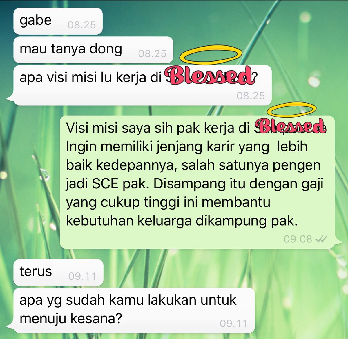 Gha_be's tweet photo. Pagi pagi dapat chat beginian, bau baunya sih kayaknya di PHP lagi ini. 
Tau aja bapak nya, anaknya kurang motovasi dan lagi ngelamar2 di sebelah 🤔🤔🤔 https://t.co/Rw3a2FMllG
