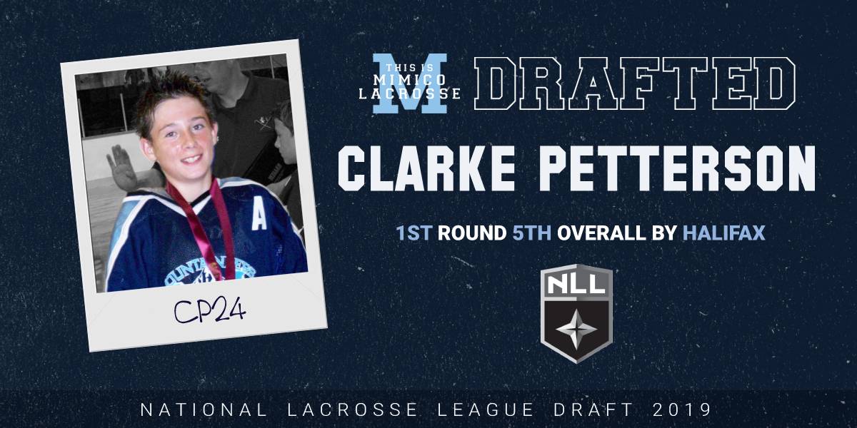 CP24! With the 5th overall pick in the <a href="/NLL/">NLL</a> Draft the <a href="/HFXThunderbirds/">Halifax Thunderbirds</a> select Clarke Petterson. #NLLDraft