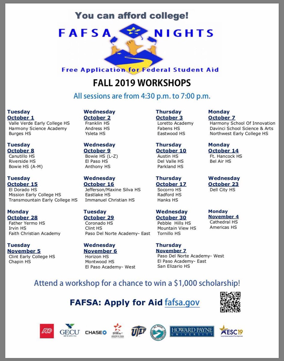 Nicole Morales (@nmoralesesc19) on Twitter photo <a href="/CanutilloISD/">Canutillo ISD</a> FAFSA nights for both Canutillo High School & <a href="/Northwestechs/">Northwest Early College</a>! Mark your calendars seniors! @pitav69 <a href="/MeganFl80584131/">Megan Flores</a> <a href="/JesiArellano/">Dr. Jesica R. Arellano</a> <a href="/mandyblake17/">Amanda Blake</a> <a href="/txclapsa/">Terry Clapsaddle</a> <a href="/CanutilloISD/">Canutillo ISD</a> FAFSA nights for both Canutillo High School & <a href="/Northwestechs/">Northwest Early College</a>! Mark your calendars seniors! @pitav69 <a href="/MeganFl80584131/">Megan Flores</a> <a href="/JesiArellano/">Dr. Jesica R. Arellano</a> <a href="/mandyblake17/">Amanda Blake</a> <a href="/txclapsa/">Terry Clapsaddle</a>
