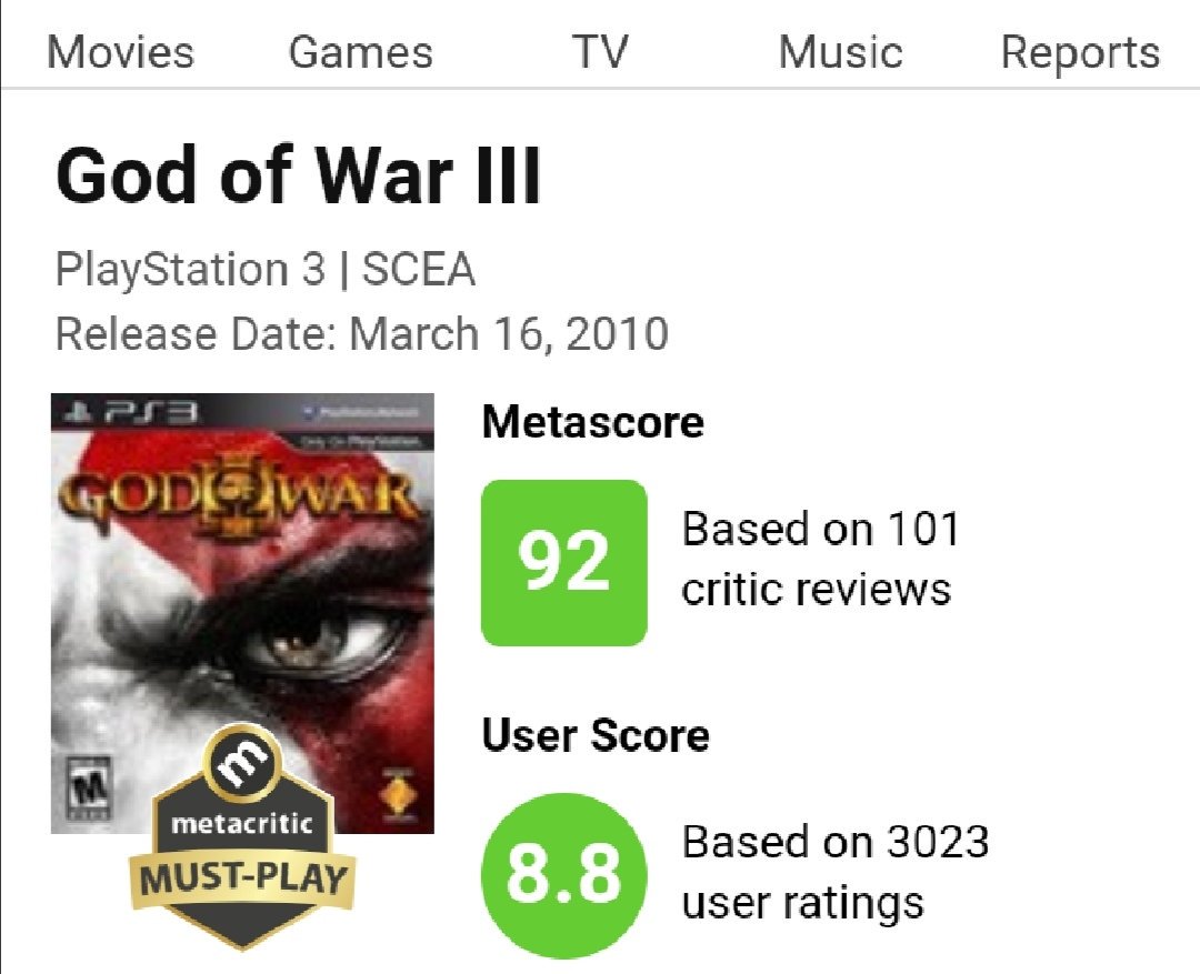 God of War - Metacritic