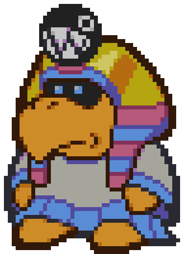 Stryder7x's tweet photo. This unused sprite of Tutankoopa without his helmet ruins everything about the character and I hate it so much

so now you have to see it too https://t.co/ugeuzmslkk