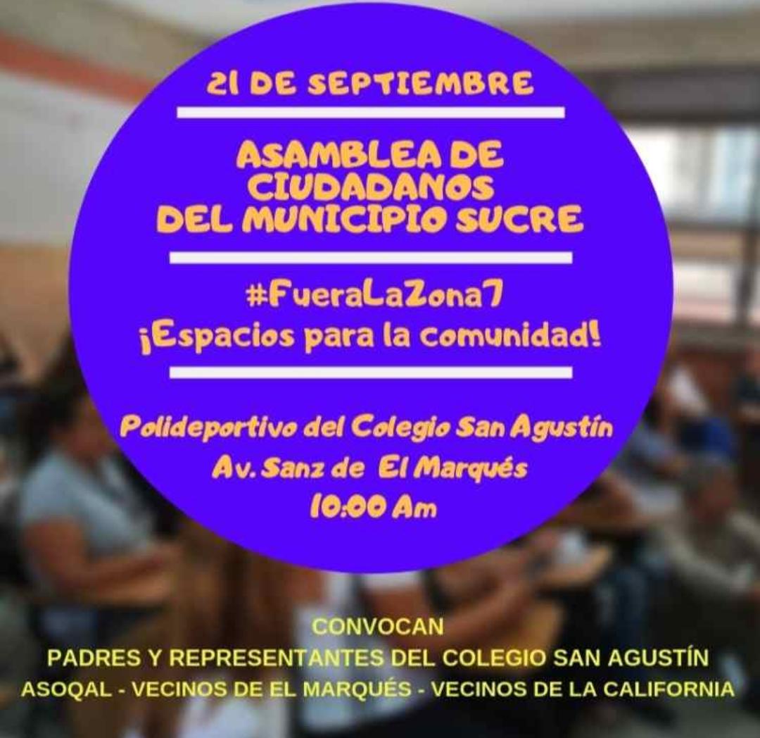 LaCaliforniaSi's tweet photo. En el Colegio San Agustín de #ElMarqués estudian alrededor de 1200 niños y adolescentes que están en riesgo cuando hay fuga masiva de la #Zona7.

Asiste a la #AsambleaCiudadana, sábado #21Sept, Polideportivo del Colegio San Agustín, 10 AM.

##FueraLaZona7 https://t.co/ECUZnWl1fF