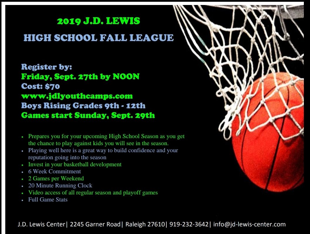 Register Today: jdlyouthcamps.com/fall-league.cfm

@StrikaNation24_ @BigShotsNation @StreetzDotNaion @JocoAllstars @BucketReel @PrepHoopsNC @CHC3 @Coach_P_Bryant @hoopdripmk @sidestoriesent @hymanprofitness @_3dbasketball @bratcher_larry @CoachGoHard1 @LAABWORK @MiltonAChavis @GRoadTrev