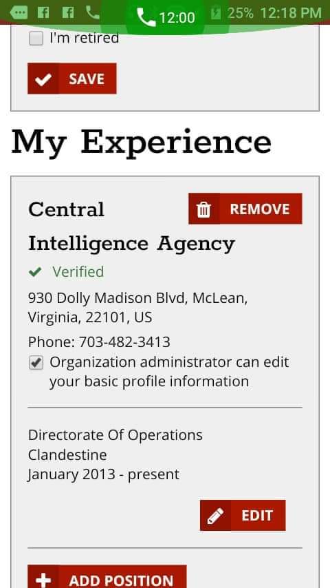 CIA_BlackOps014's tweet photo. @CIA How Is It That When The CIA Is Contacted Directly For Verification Of My Employment With The CIA They Verify That I've Been Working There Over 6 Years And Yet They Still Don't Pay Me For My Hard Work And I Successfully Sent An Email To Myself From My Own @cia.gov EmailAdress https://t.co/Vjxe6yQKFk