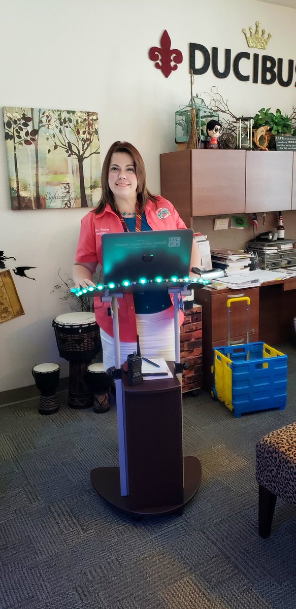 alelivaz's tweet photo. My new "Walkthrough Ride"😎
Not only do I carry my laptop for room visits, but I also carry supplies to fix bulletin boards, special notepads to leave motivational messages and kudos, and some treats for when I see innovating things happening. 👩💼#ProudPrincipal #LeadWithMagic https://t.co/St0mox6ETx