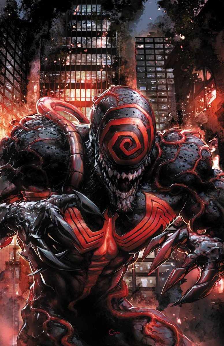 — as it found a bond with Seventeen.

Now it was done.

A huge, crooked swirl drenched in red covered the entire upper area of his face, capping a monstrous smile. What was, is now something new that serves @RiseOfKnull.

Behold the emergence of Menace!

#RiseOfKnull
