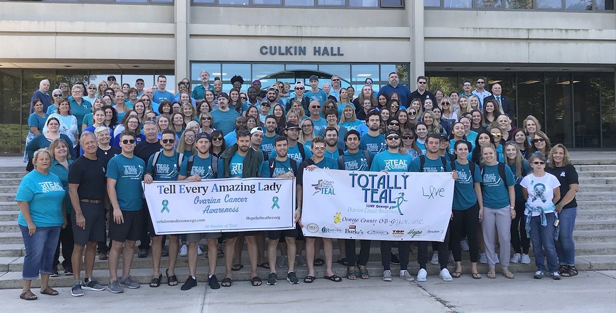 SarahGosek's tweet photo. Lucky and honored to call this home. Huge acknowledgement to everyone who took time out of their day to continue the mission of spreading Ovarian Cancer Awareness, &amp; grateful for a mom who created this. #tealtuesday #tealtheresacure @sunyoswego @OswegoMHockey @OswegoAthletics https://t.co/4CZGS3tFUQ
