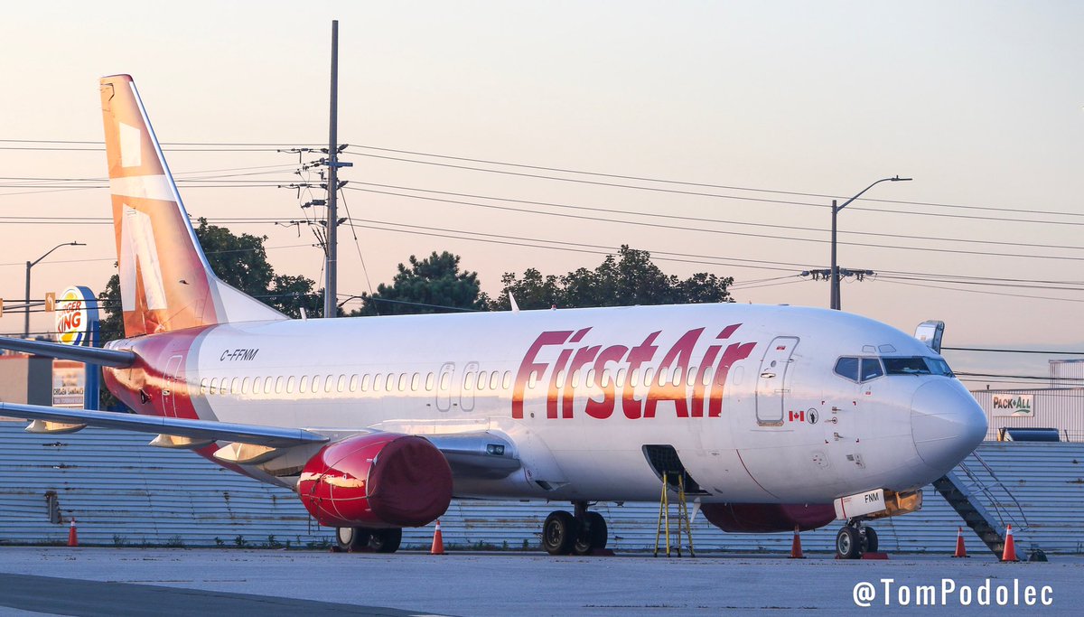 First Air’s first aircraft to wear Canadian North titles hanging out at Toronto Pearson Airport along side another First Air aircraft. 

C-FFNE Boeing 737-400 CN

C-FFNM Boeing 737-400 FA