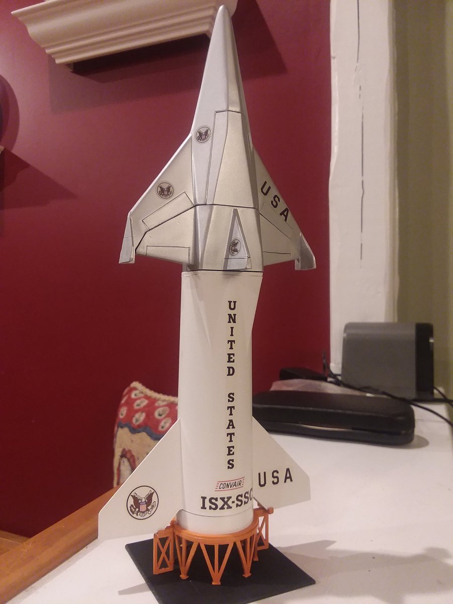 AtlantisKits's tweet image. Putting the finishing touches on the Convair Shuttlecraft. I went with a simple paint scheme for the box.
#atlantiskits #spacemodels #convair