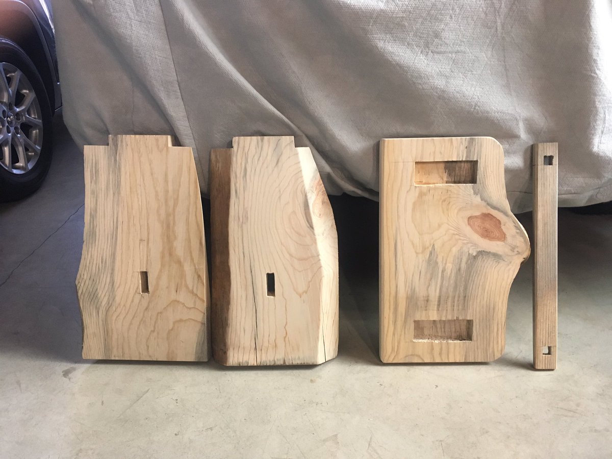 KimGaddini's tweet image. My hubby just finished making this end table for us! #bluepine #salvageworkspdx #diytable