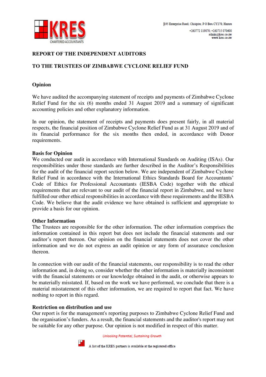 Those who want to see the full Cyclone Idai audit report, it is available here:. On Friday we will release the documentary and the Social Audit report. At that point I will take a long long break! drive.google.com/file/d/0B2cS7A…