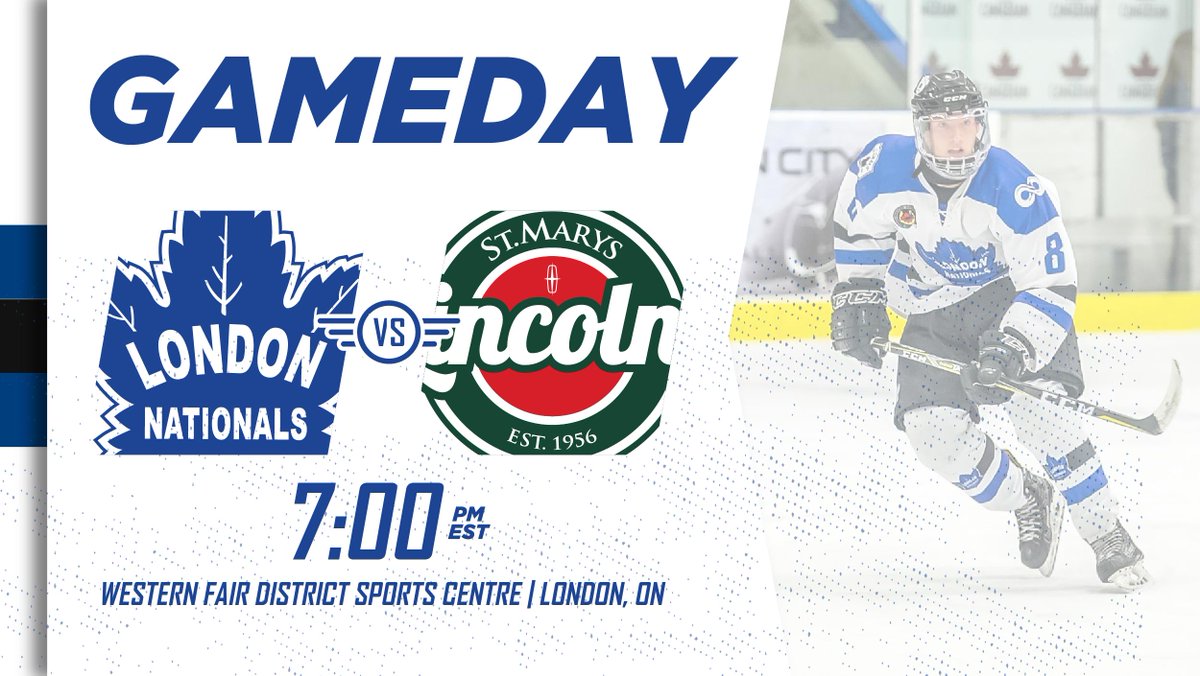 LondonNationals's tweet photo. It’s HOME OPENER gameday!

🆚 @stmlincolns
⏰ 7:00 PM
📌 @SportsCentreWFD

#LDNvsSTM | #NatsNation https://t.co/5DWnAg04ps