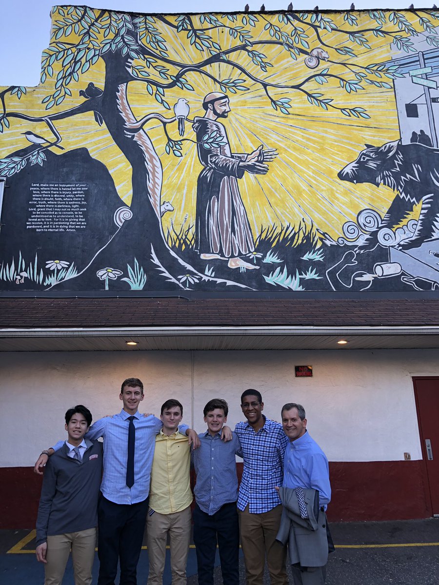 presgjg's tweet photo. Every month Our Spiritan charism @HolyGhostPrep comes to life serving dinner to those most in need at St. Francis Inn - Vin Le 22, Griffin Burt 21, Henry Fina ‘20, Brendan Boutilier ‘23, Charles Mshomba ‘20 @hgpsga  @HGPAlumni #ThinkSpirit #ThinkGhost https://t.co/ZrmouRxV44