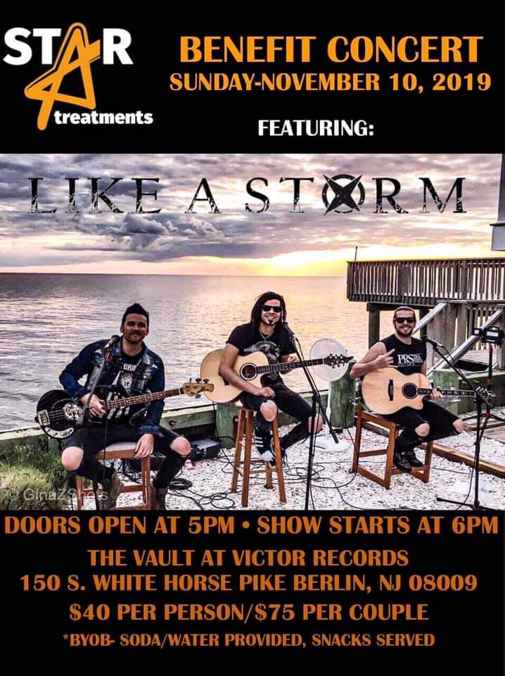 Updated Information for November 10th, Like A Storm Charity Event.