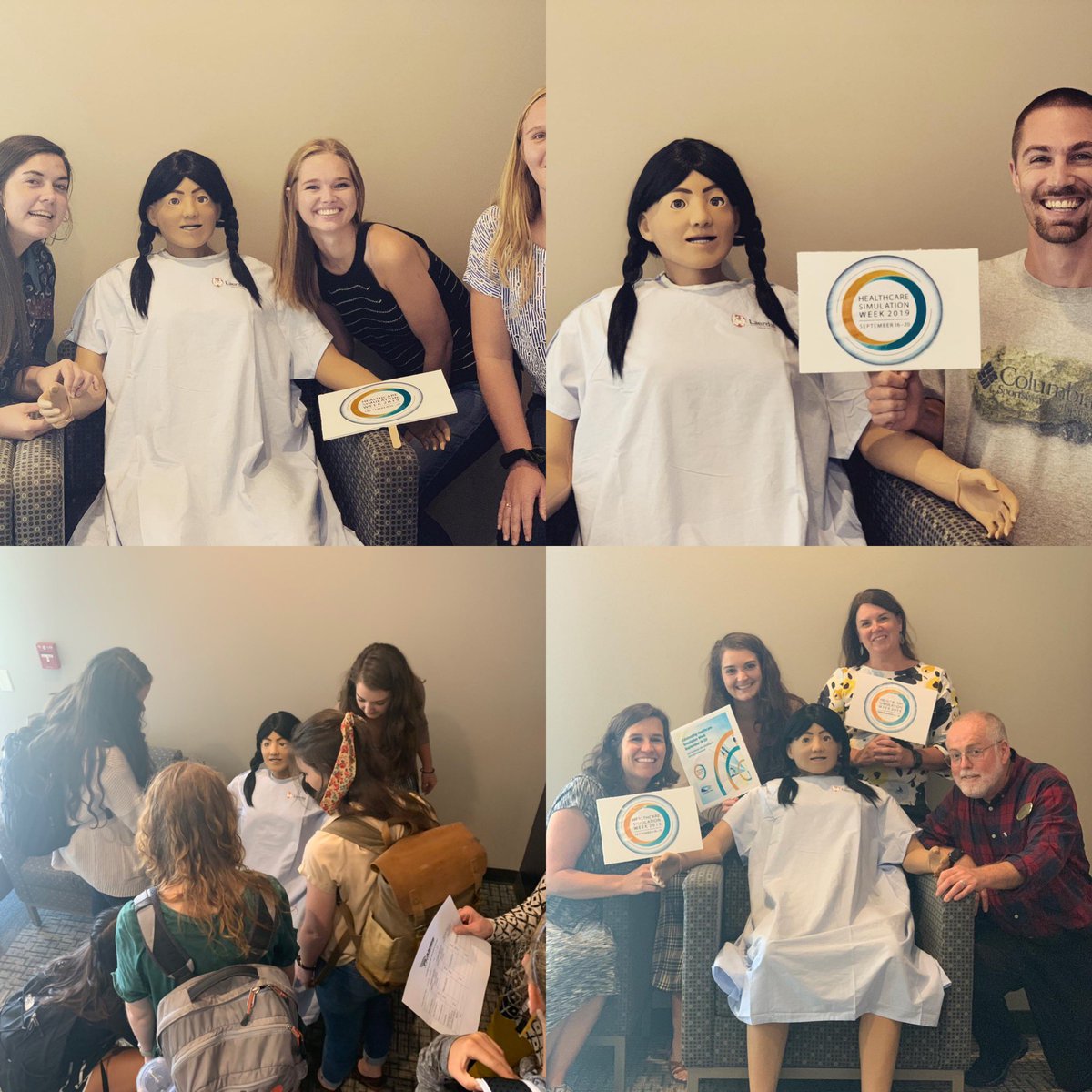 LeeUSimCentral's tweet photo. Thank you all for celebrating #hcsimweek2019 with us today! @leeusimcentral We had a great turnout #whatcake๐ฐ and #nursingannesimulator stole the show!!! #hcsimweek19 https://t.co/BCU39N6dEr