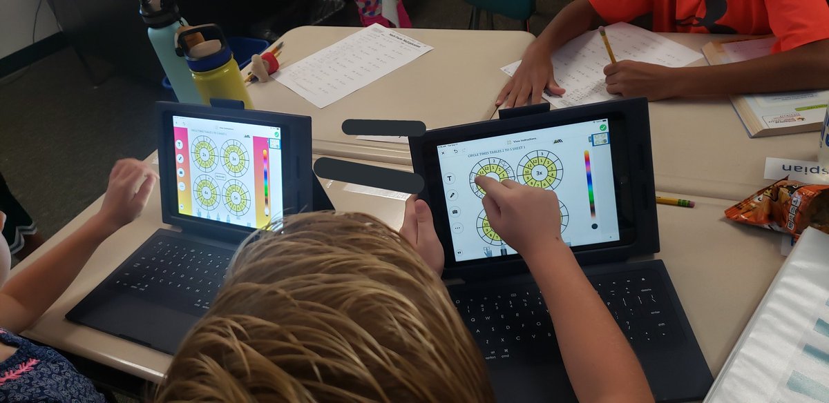 Practicing multiplication on number lines, in fact families and on multiplication wheels <a href="/oldunionES/">Old Union Elementary School</a> <a href="/Carrollisd/">Carroll ISD</a> <a href="/CarrollCurric/">Carroll ISD C&I</a> @mrbishopoues